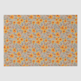 Herbst florales Muster Sage Green Seidenpapier