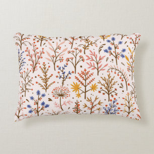 Herbst florales nahtloses Muster. Doodle-Pflanze, Dekokissen