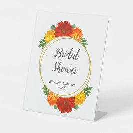 Herbst-Florals-Brautparty Sockelschild