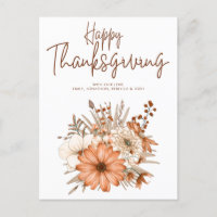 Herbst Florals Foliage Happy Thanksgiving Namen