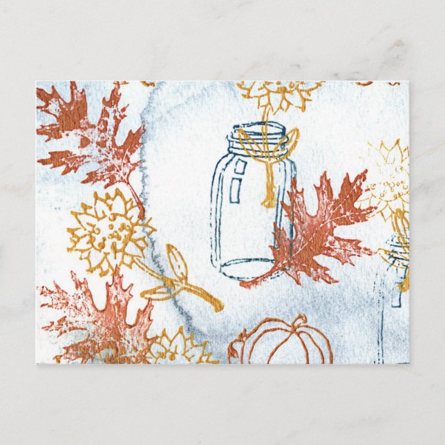 Herbst Florals Postkarte (Vorderseite)