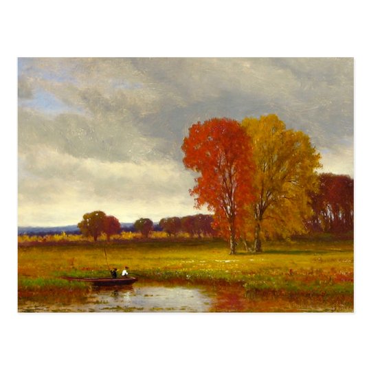 Herbst Fluss Baum Malen Postkarte Zazzle At