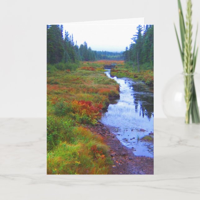 Herbst-Fluss-Landschaft Karte (Vorderseite)
