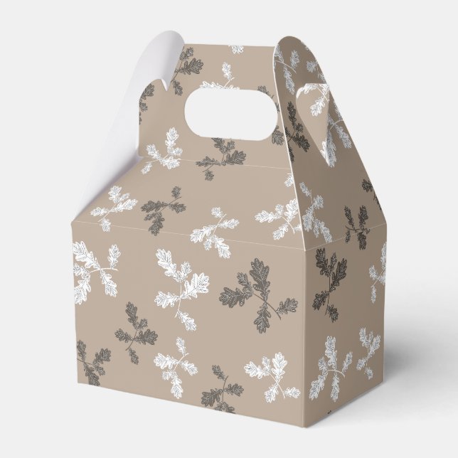 Herbst-Folien Blätter braunes Muster Geschenkschachtel (Vorderseite)