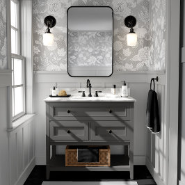 Herbst-Folien Blume & Pumpkins Grau Kariert Tapete