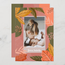 Herbst-Foto Geburtshinweise Feiertagskarte