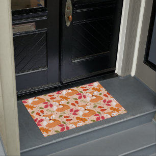 Herbst Fox Blätter Woodland Wohngestaltung Porch Fußmatte