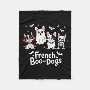 Herbst Französische Bulldogge Halloween Französisc Fleecedecke