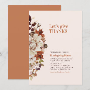 Herbst-Freundes-Dankes-Abendessen Einladung