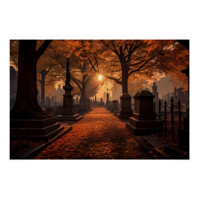 Herbst-Friedhof Poster (Vorderseite)