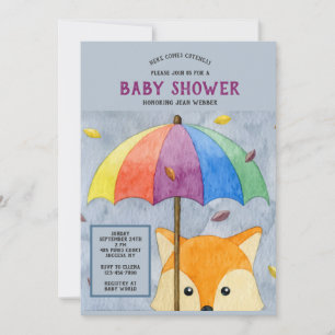 Herbst-Fuchs-Baby-Party-Einladung Einladung