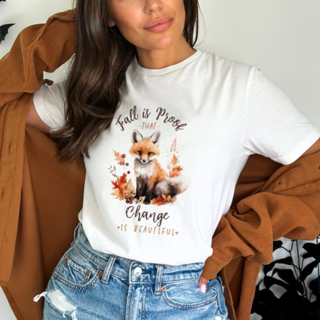 Herbst Fuchs Zitat T-Shirt (Von Creator hochgeladen)