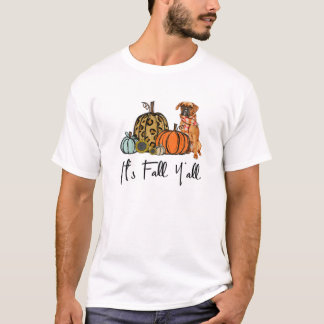 Herbst für alle Kürbis Boxer Hund T-Shirt