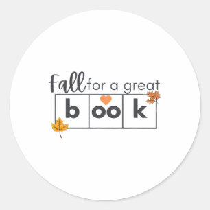 Herbst für ein großartiges Buch, das Interventioni Runder Aufkleber
