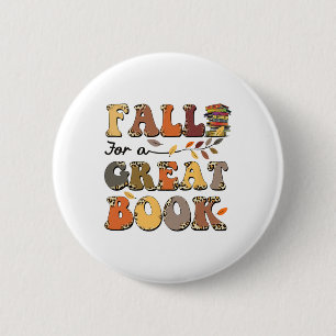 Herbst für ein großartiges Buch Retro Leopard Herb Button