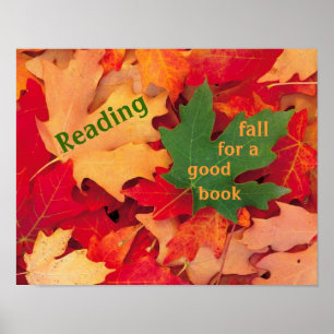 Herbst für ein gutes Buch-Reading-Poster Poster