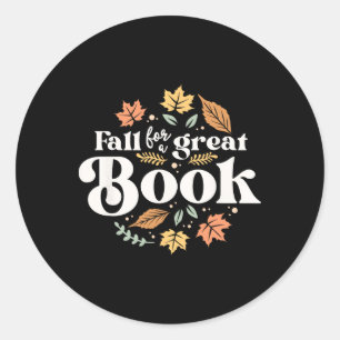 Herbst für eine große Buchvorlesung biblischer Her Runder Aufkleber