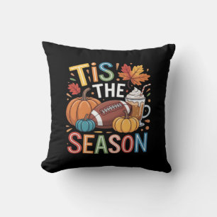 Herbst-Fußball-Herbst-Pumpkaffee Lover Kissen