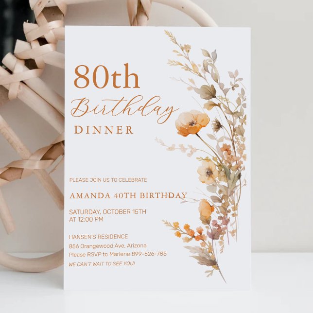 Herbst Geburtstag Abendessen Einladung - Herbst Bl (Von Creator hochgeladen)