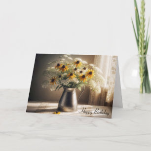 Herbst Geburtstag Blume Bouquet an Ort und Stelle Karte