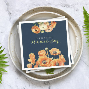 Herbst Geburtstagsparty Fall Fete Orange Blossom Serviette