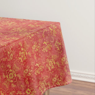 Herbst Gelbe Blüten auf Orange Tischdecke