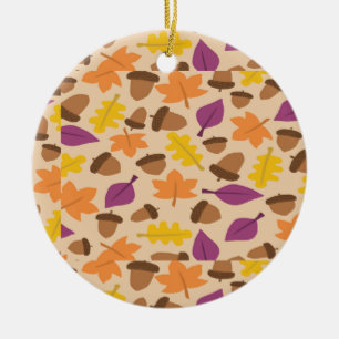 Herbst gemustert keramik ornament