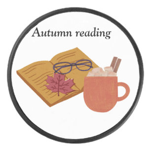 Herbst Gemütliche Lebensräume - heißes Cocoa, Buch Eishockey Puck