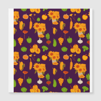 Herbst gesunde Ernte Veggie und Früchte Throw Pi Magnetkarte