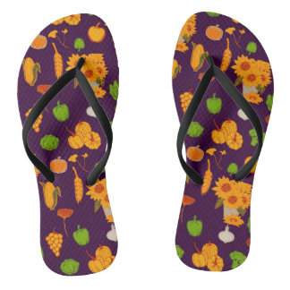 Herbst Gesunde Ernte Veggie und Obst Flip Flops