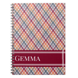 Herbst-Gingham Notizblock