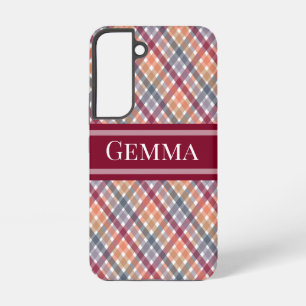 Herbst-Gingham Samsung Galaxy Hülle