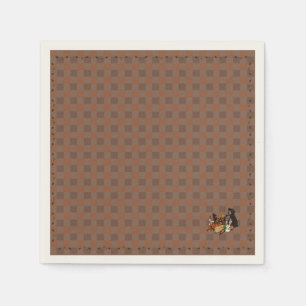 Herbst-Gingham-Standard-Papier-Servietten Serviette