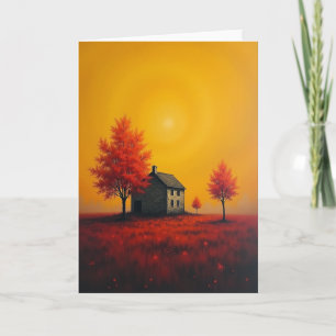Herbst-Glanz-Wohn-Geburtstagskarte Karte