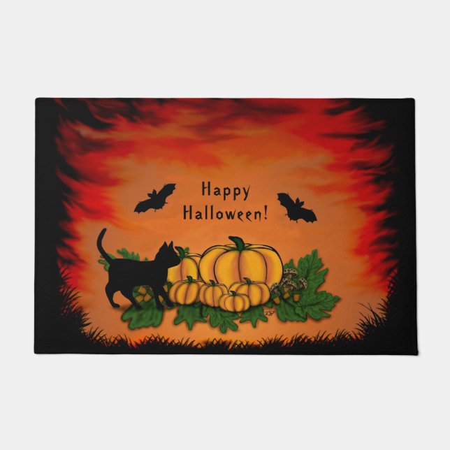 Herbst, glückliches Halloween! Fußmatte (Vorderseite)
