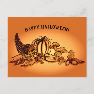 Herbst, glückliches Halloween! Postkarte