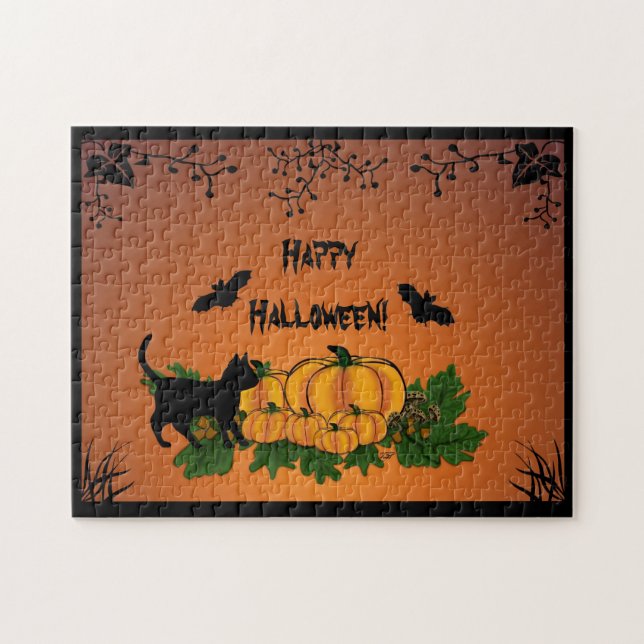 Herbst, glückliches Halloween! Puzzle (Horizontal)