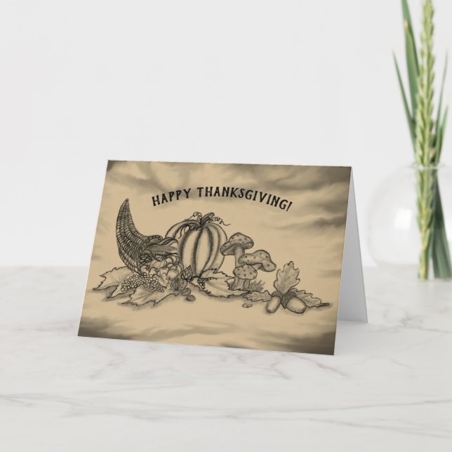 Herbst, Glückwunsch zum Erntedankfest! Karte (Vorderseite)