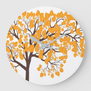 Herbst-Gold-Baum-Wanduhr Große Wanduhr