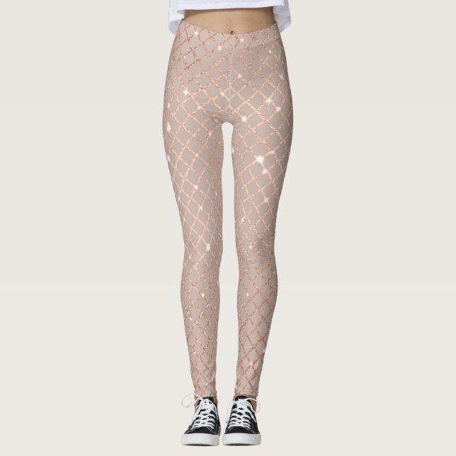 Herbst-Gold-Blätter: Blumenmuster Leggings (Vorderseite)