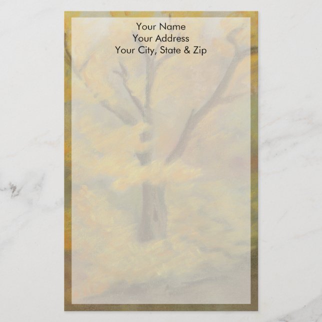 Herbst Gold Briefpapier (Vorderseite)