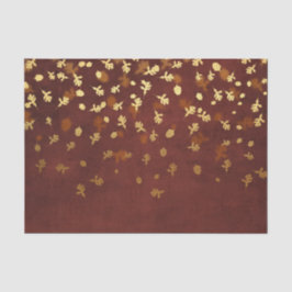 Herbst-Gold verlässt Muster Seidenpapier