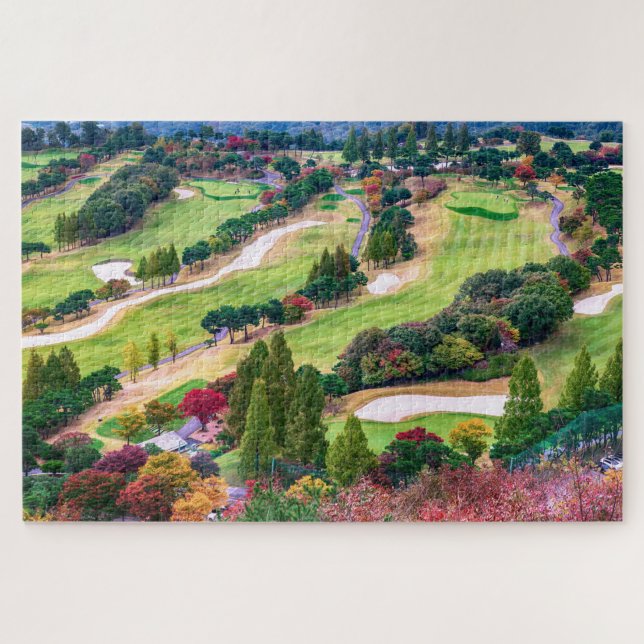 Herbst-Golfplatz-Foto Puzzle (Horizontal)