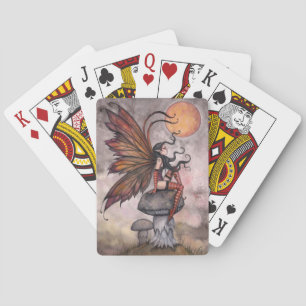 Herbst-gotische feenhafte spielkarten