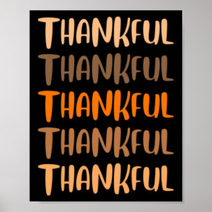 Herbst Grafische T-Shirts - Dankbar Poster