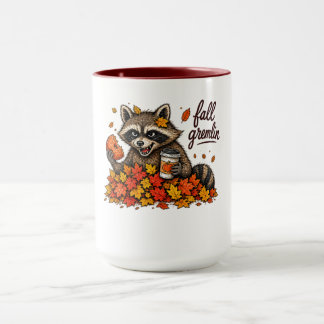 Herbst-Gremlin-Waschbär-Thanksgiving-Design Tasse