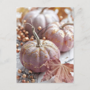 Herbst Grußkarte elegante Kürbis Postkarte