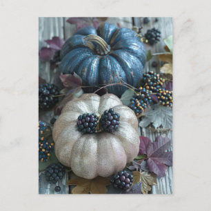 Herbst Grußkarte elegante Kürbis Postkarte