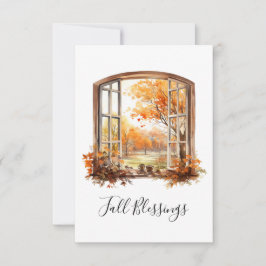 Herbst Grußkarte Herbstlandschaft Dankeskarte