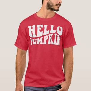 Herbst Hallo Pumpkin Retro WavyThanksgiving D T-Shirt